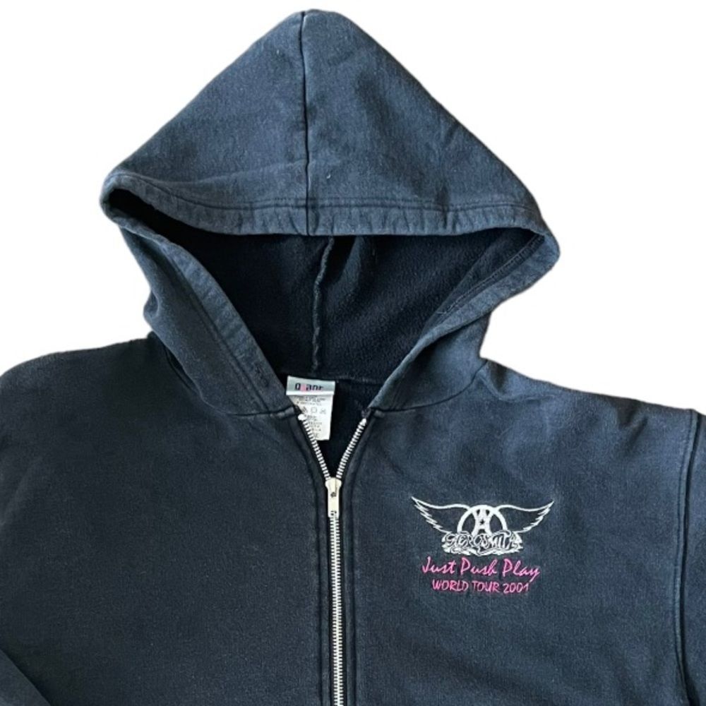 AEROSMITH Just Push Play World Tour 2001 Women’s XL Hooded Sweatshirt